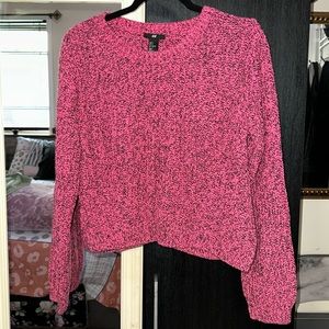 H&M pink and black chunky sweater